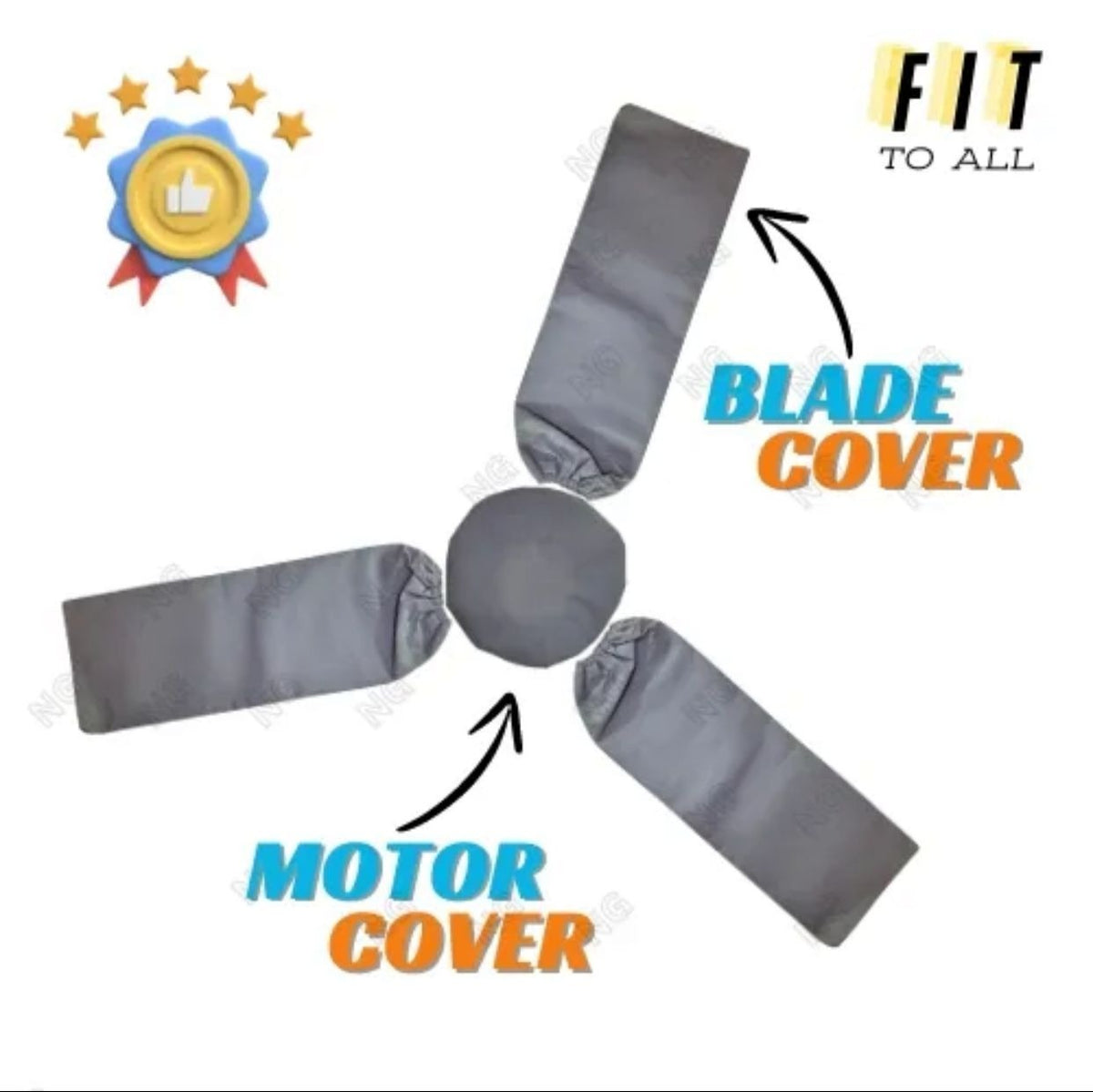 Universal Dustproof Ceiling Fan Cover Set