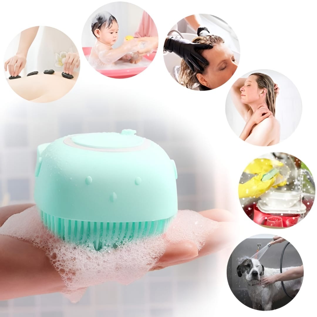 2-in-1 Silicone Bath & Back Scrubber Combo