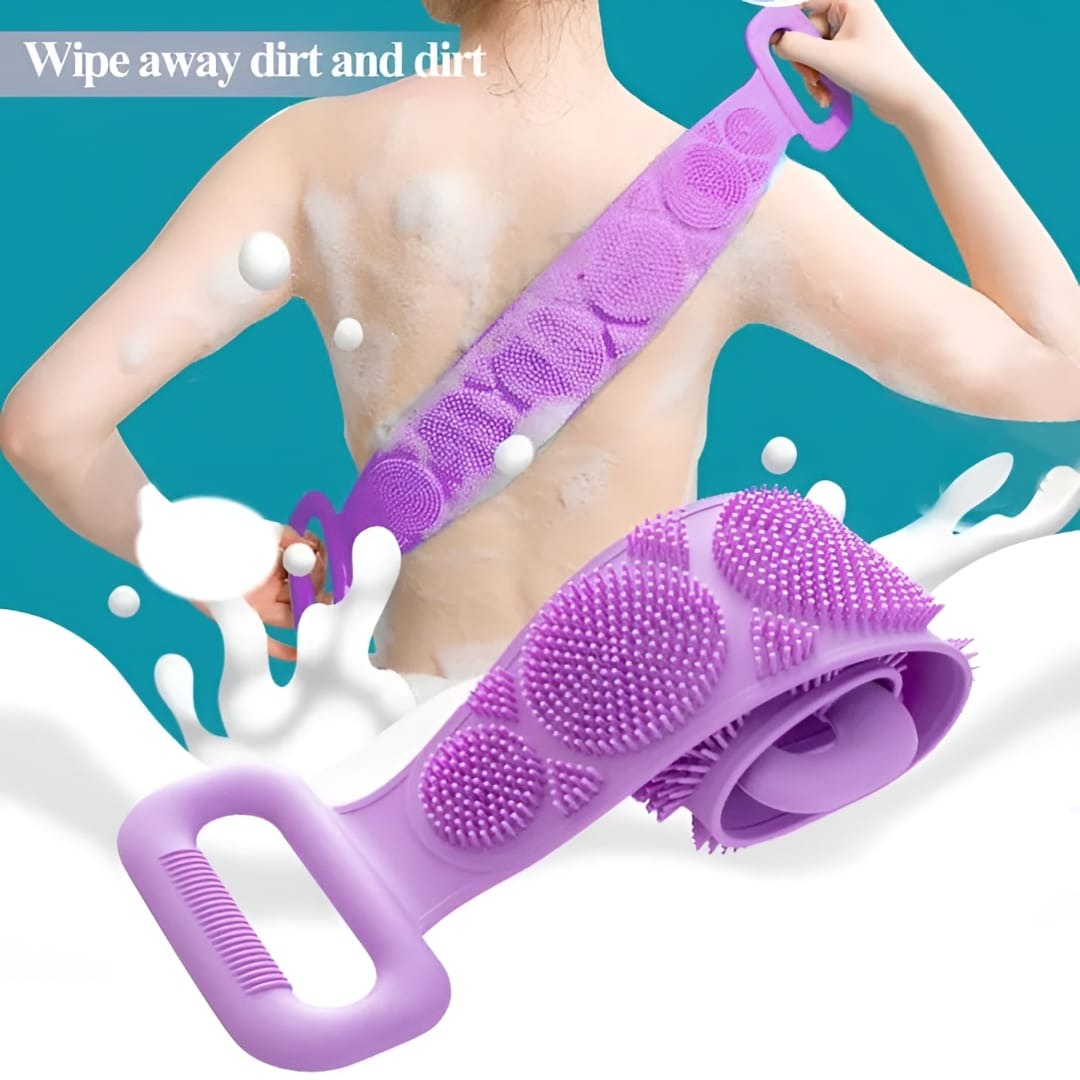 2-in-1 Silicone Bath & Back Scrubber Combo