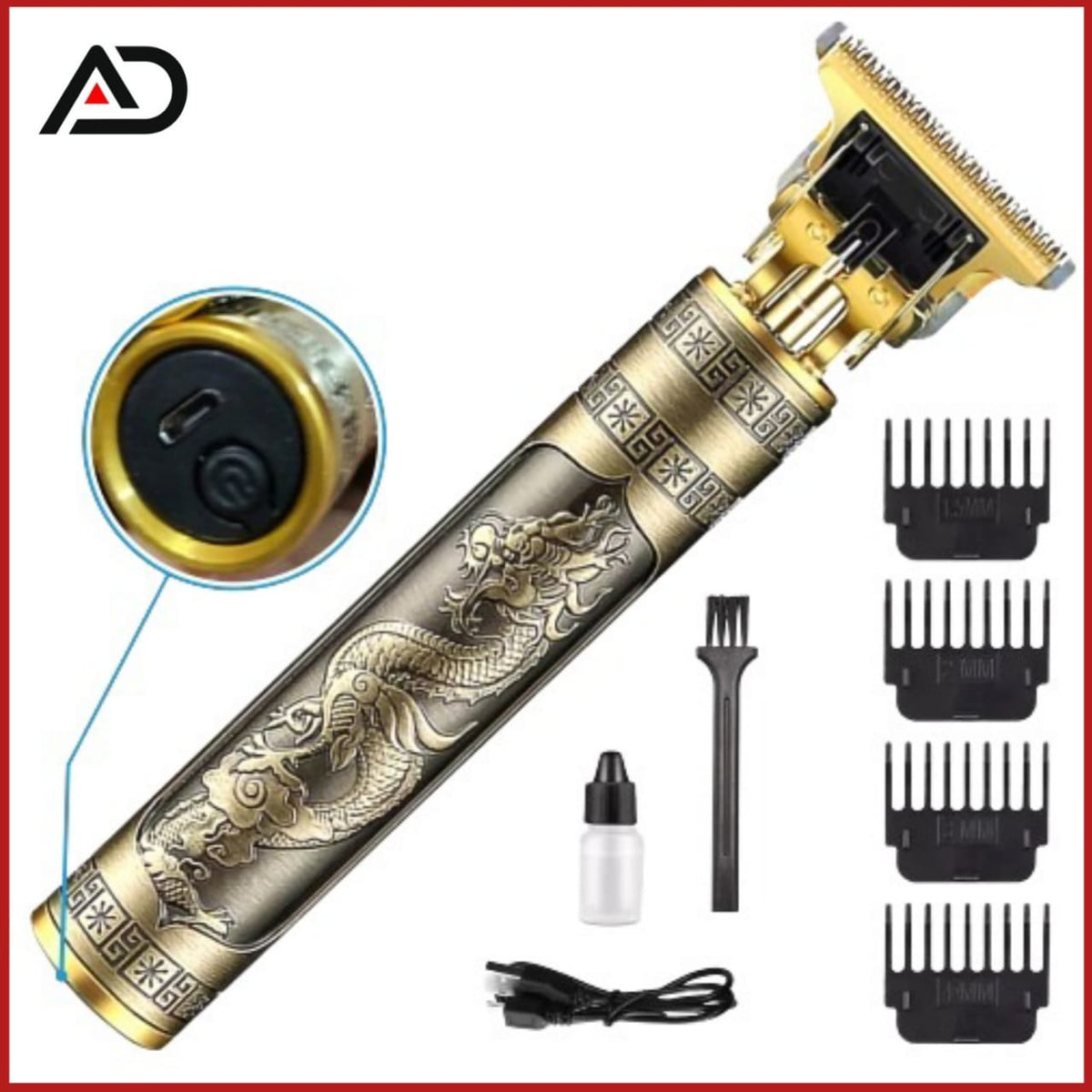 Vintage T9 Metal Body Hair Trimmer & Grooming Kit
